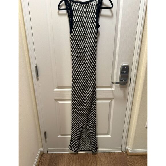 Theo Striped Slim Knit Long Maxi Dress Floral size S Preloved - Picture 3 of 4